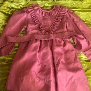 Vintage Pink Ruffled Kids Dress